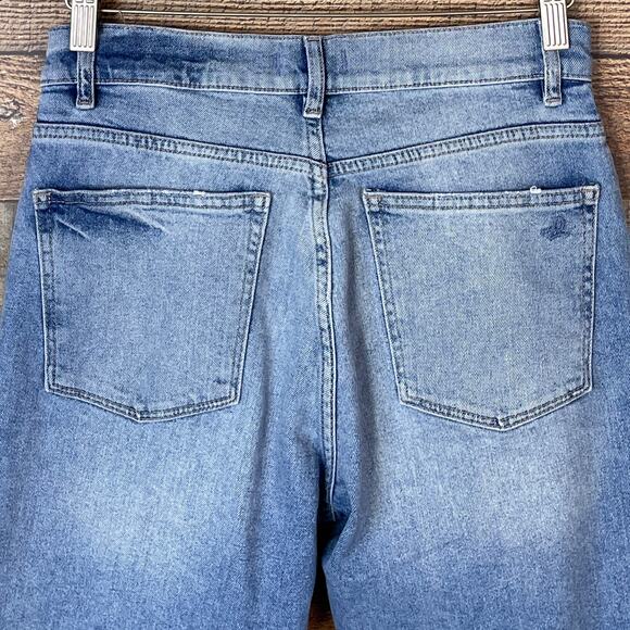 DL1961 Patti Straight High Rise Vintage Jeans Raw Hem Blue Reef Raw Size 27 - Picture 8 of 12